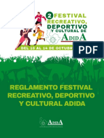 Reglamento Festival Recreativo, Deportivo y Cultural Adida