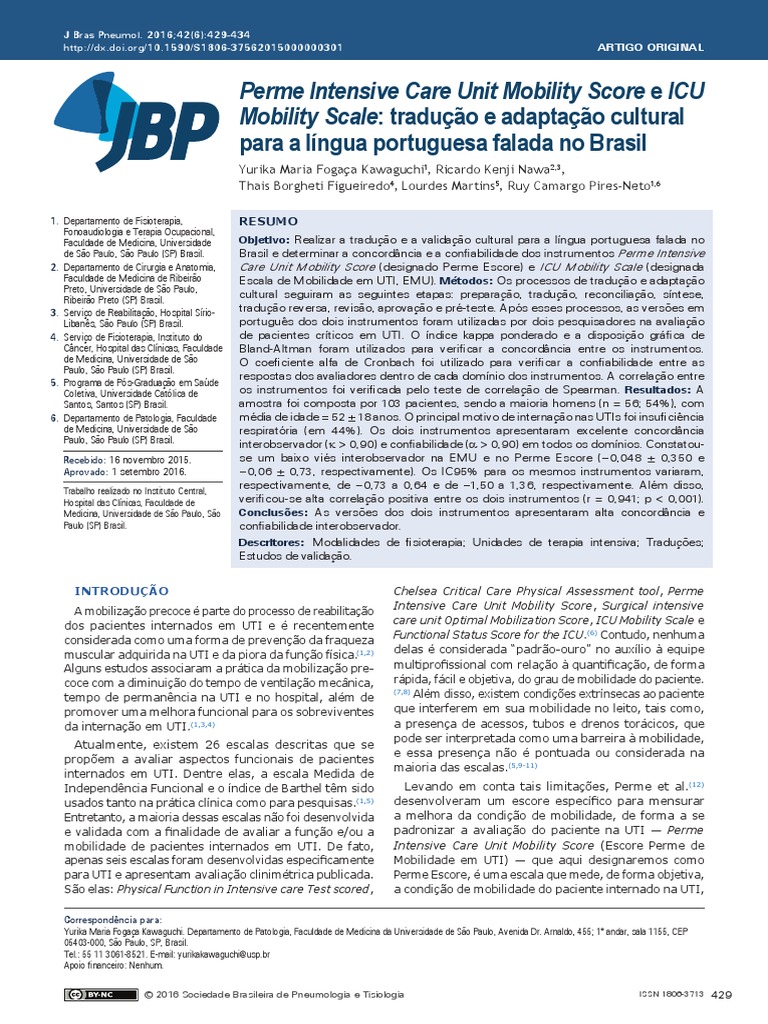 Traduçao Ims e Perme | PDF | Unidade de Tratamento Intensivo (UTI ...