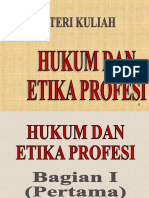 Hukum & Etika Profesi (Materi Kuliah)