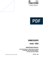 Embosser 1033 Maintenance Manual