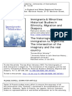 Immigrants & Minorities: Historical Studies in Ethnicity, Migration and Diaspora