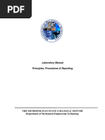 Laboratory Manual Principles, Procedures and Reporting