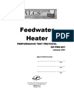 Feedwater Heater: Performance Test Protocol GP-FWH-001