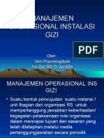 Manajemen Operasional Instalasi Gizi