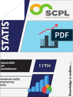 Measures OF Dispersion: Vaishvik Patel Statistics SCPL