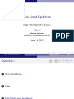Solid-Liquid Equilibrium: Engr. Paul Gabriel E. Lerona