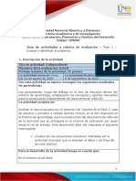 Guía de Actividades y Rúbrica de Evaluación - Unidad 1 - Fase 1 - Evaluar e Identificar El Problema