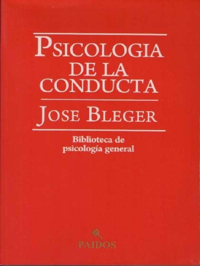 Psicología de La Conducta José Bleger PDF