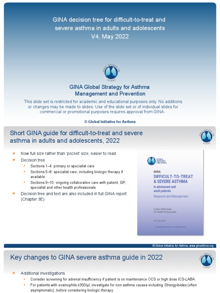 GINA 2022 Severe Asthma Slide Set 2 PDF Asthma Causes Of Death
