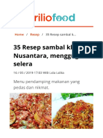 35 Resep Sambal Khas Nusantara, Menggugah Selera