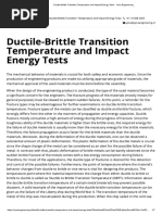 Ductile-Brittle Transition Temperature and Impact Energy Tests - Yena Engineering