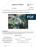 CONAGUA Aviso de Ciclón Tropical en El Océano Atlántico 02102020