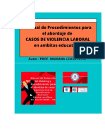 Manual detección acoso violencia laboral educación