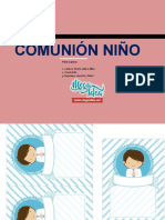 Kit Imprimible Comunion Celeste Nino