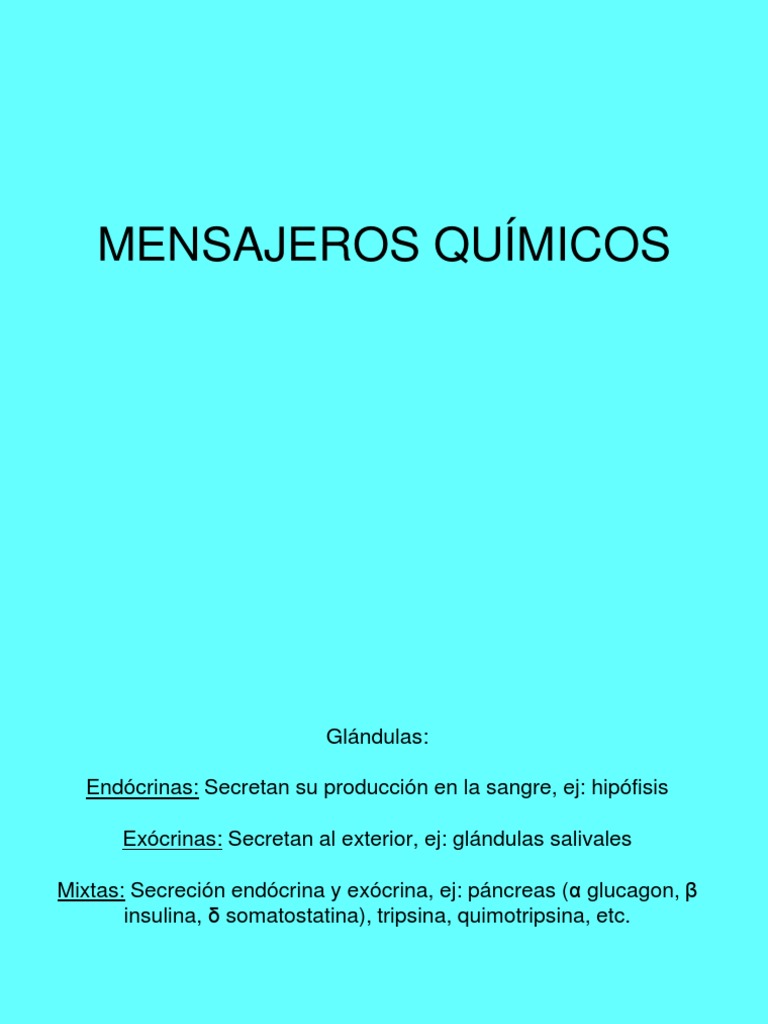Mensajeros Químicos 1 Texto | PDF | Receptor (Bioquímica) | Sistema ...