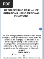 Representing Real - Life Situations Using Rational Functions