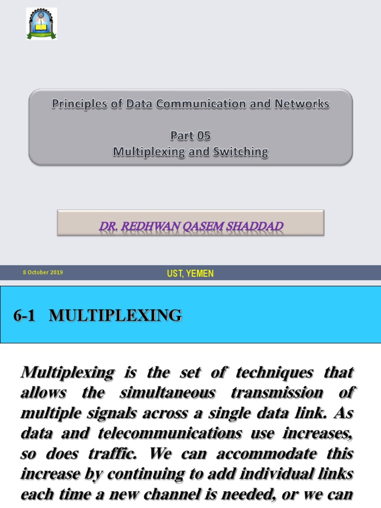 PDCN Part05 Switching PDF Multiplexing Computer Network