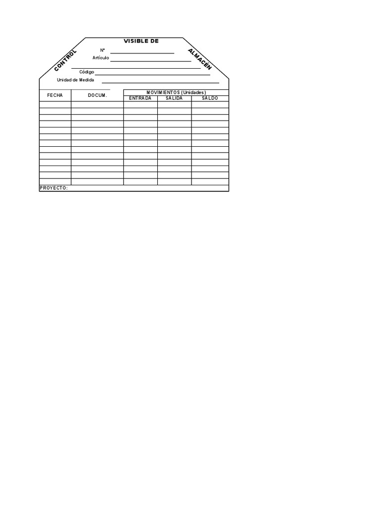UA2 Formato kardex | PDF