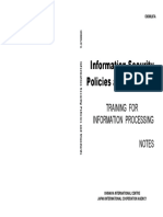 Information Security Policies and Standards: Training FOR Information Processing Notes