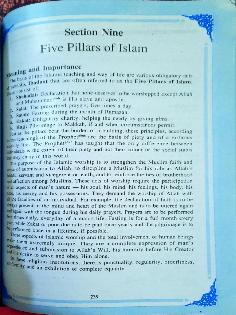 Pillars of Islam Notes | PDF