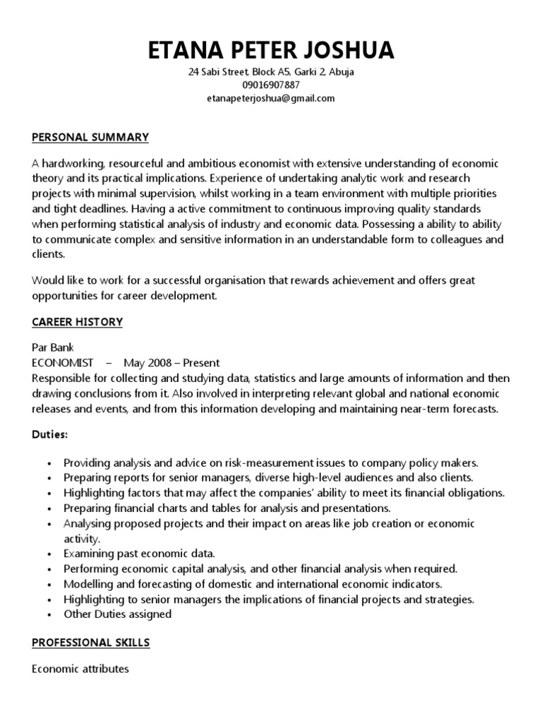 Economics-CV | PDF | Economics | Economic Data