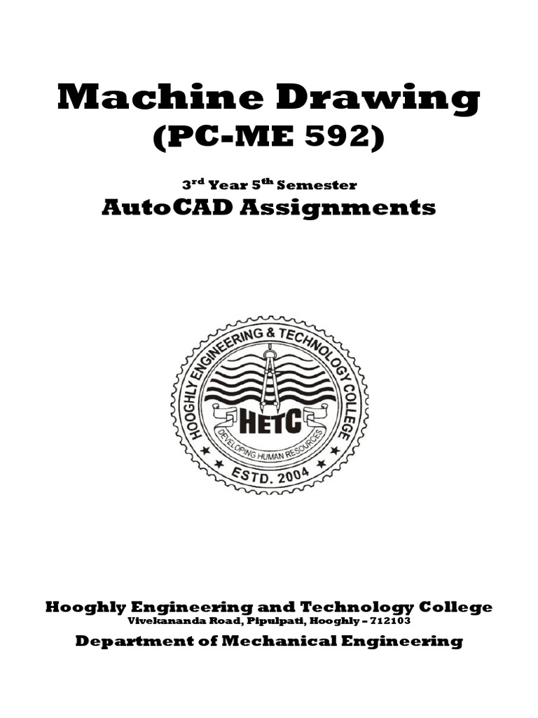 Machine Drawing AutoCAD | Download Free PDF | Ellipse | Computer Aided ...