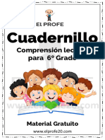 Cuadernillo Comprension Lectora Sexto Grado Gratis Elprofe20