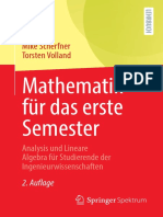 Mathematik Für Das Erste Semester Analysis Und Lineare Algebra Für Studierende Der Ingenieurwissenschaften (Mike Scherfner, Torsten Volland)