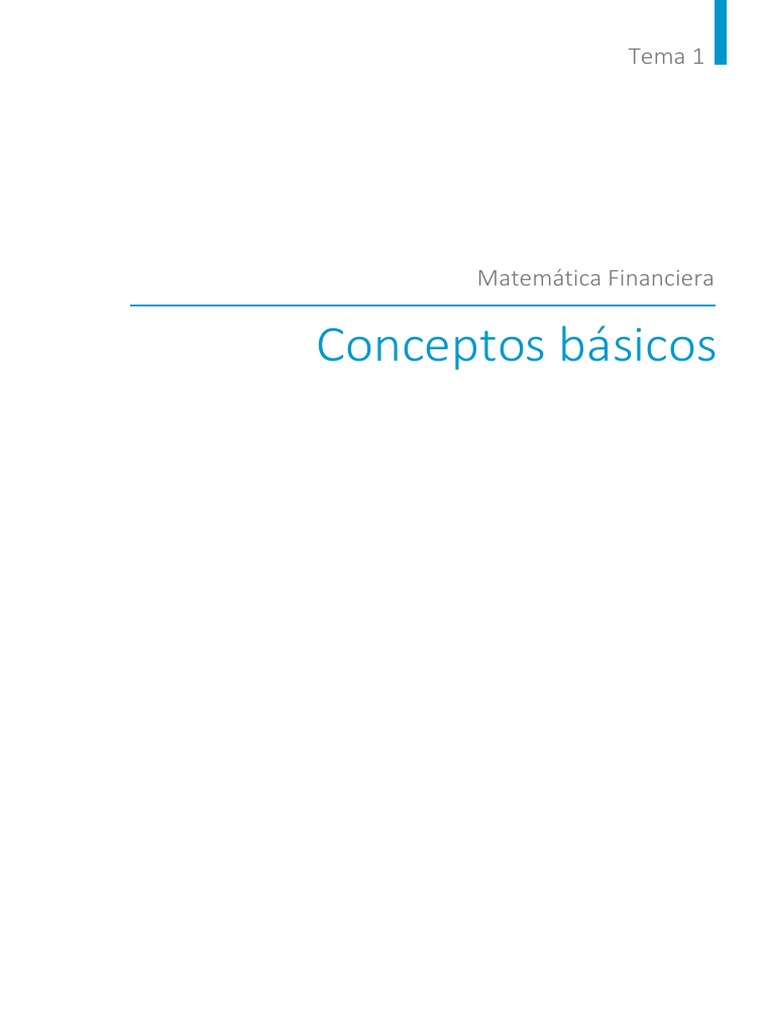 Tema 1 | PDF | Finanzas Matemáticas | Interés