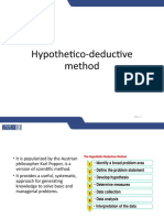 Hypothetico-Deductive Method: Slide 1-1
