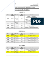 CAD180 - PCO - Cronograma Da Disciplina