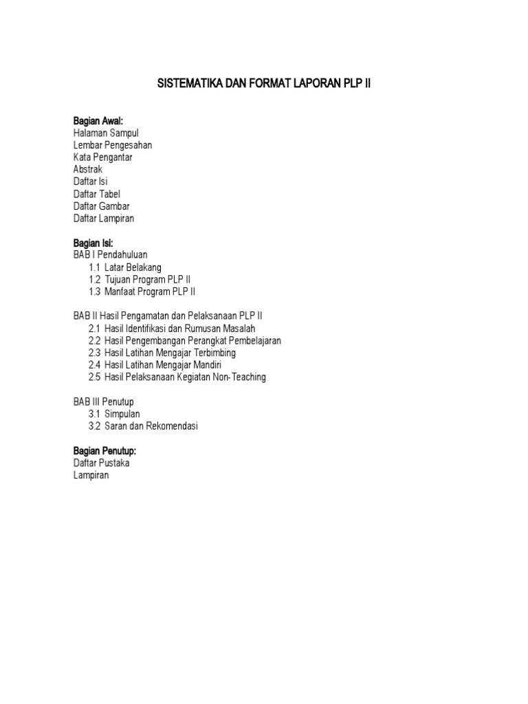 Format Laporan PLP II dan Pengesahan | PDF | Komputer | Teknologi ...