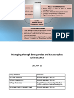Group 23 Managing Through Emergencies and Catastrophes With NADMA