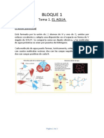 Bloque 1: Tema 1. EL AGUA