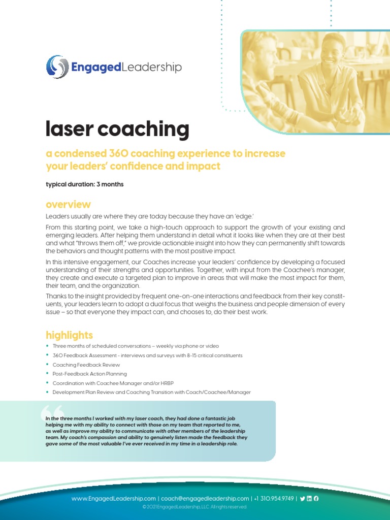 Laser Coaching A Condensed 360 Coaching Experience To Increase Your