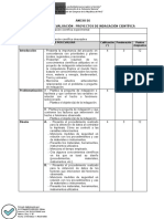 Evaluación proyecto indagación científica