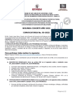 CONVOCATORIA 05-2022 - 2 Cohorte - LICENCIATURA