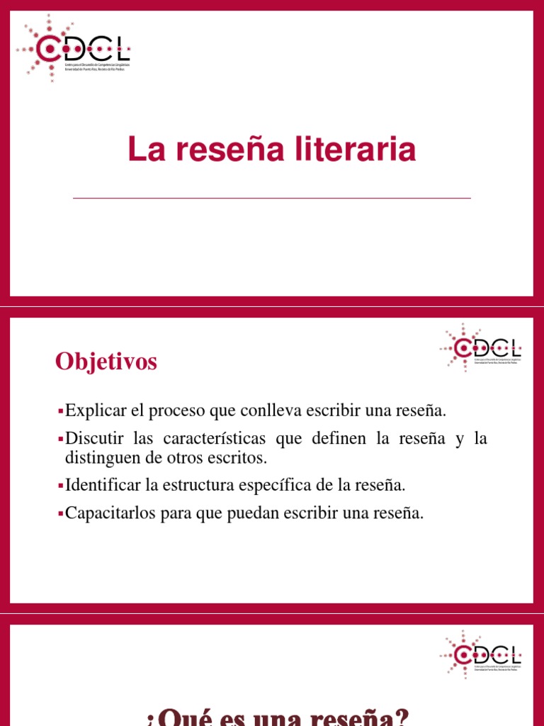 Guía para escribir una reseña literaria | PDF | Estudios de idiomas ...