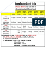 CBSE 6th To 9th Class Mid Term Time Table 2022-23 (Bangalore, Karnataka, Tamilnadu & Howrah Zones)