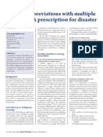 Medical Abbreviations With Multiple Meanings: A Prescription For Disaster