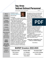 Bay Area Retired School Personnel: BARSP Greeters 2022-2023