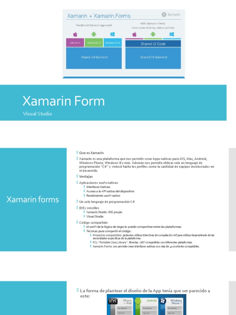 Desarrollo de Apps Nativas con Xamarin Forms | PDF | Aplicación movil ...
