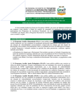 Edital UNIFICADO Nº 001-2021 - UFNT - Programas Da Assistência Estudantil 2021