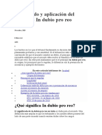 Significado y Aplicación Del Principio in Dubio Pro Reo