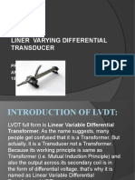 LVDT: Liner Varying Differential Transducer: Presented By:-Anantha Sai 1005 2073 1082