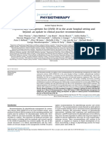 Physiotherapy Management For COVID-19 in The Acute Hospital Setting and Beyond: An Update To Clinical Practice Recommendations