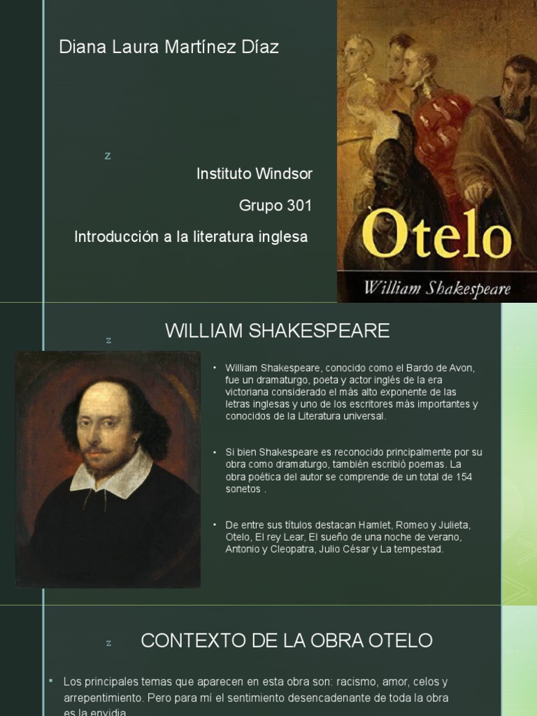 Presentación | Descargar gratis PDF | OTELO | William Shakespeare