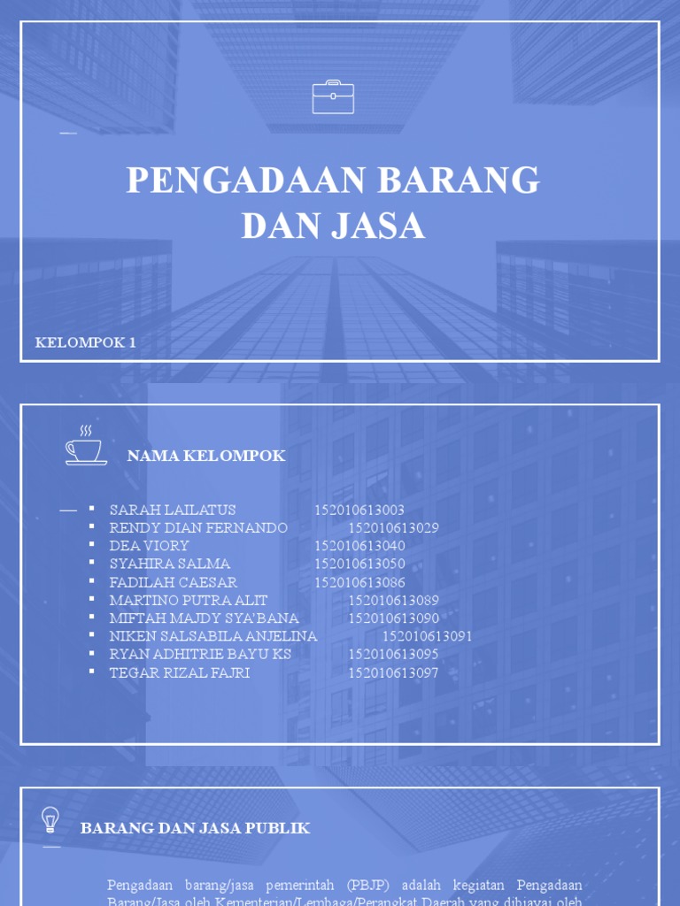 Panduan Pengadaan Barang dan Jasa Publik | PDF