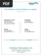 Techsense Bangladesh LTD.: Title: Industrial Automation (Sensor, PLC, Arduino)