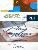 Agenda Seminario de Investigación I